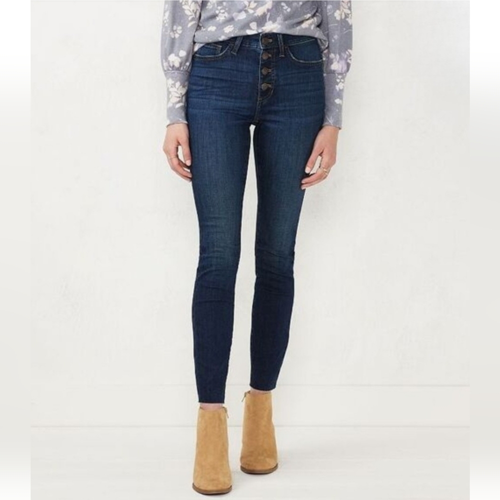 LC Lauren Conrad Size 6 Super High Rise Super Skinny Jeans Button-Fly 2277-X